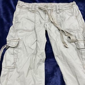 Cargo pants, hollister. New condition. Low rise. green has pockets
